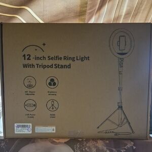 12-Inch Selfie Ring Light with Tripod Stand